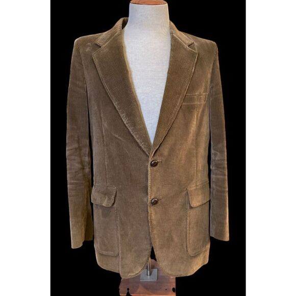 Kenneth Roberts Men’s Brown Corduroy Blazer Elbow Patches Sz. 42R - Picture 5 of 7
